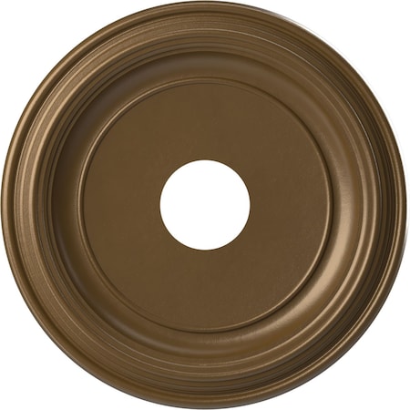 Ekena Millwork PVC Medallion (Canopies up to 9 1/2"), 16"OD x 3 1/2"ID x 1 3/8"P, Metallic Champagne Bronze CMP16TRCCB